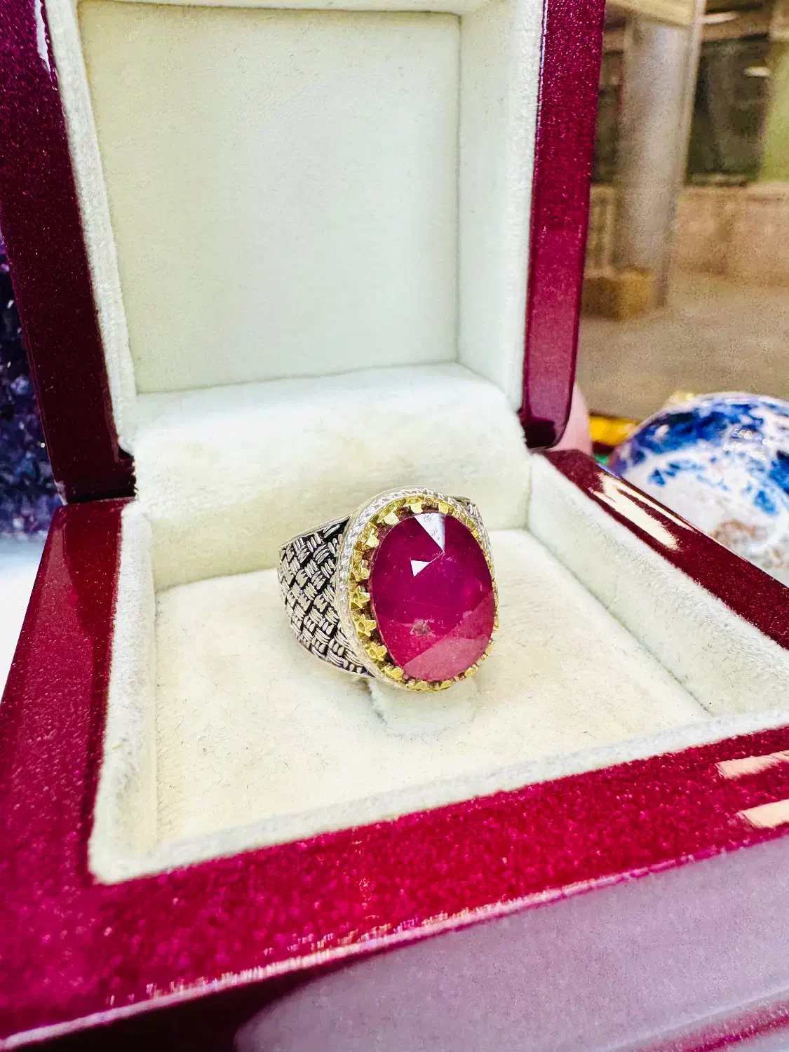 انگشتر فوق لوکس سنگ یاقوت سرخ اصیل معدنی موزامبیک|بدلیجات|تبریز, |دیوار