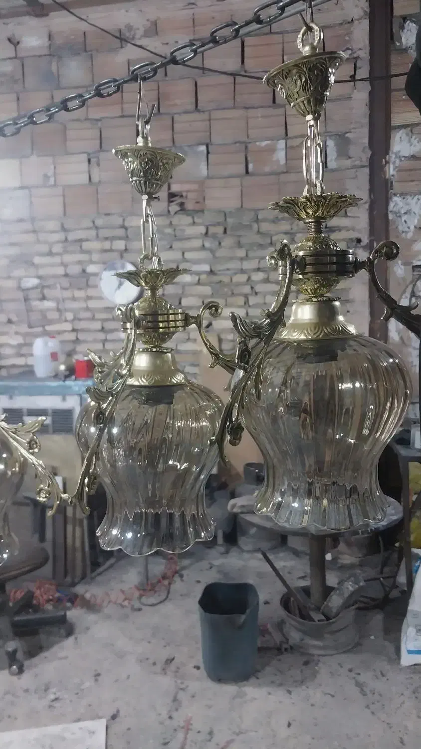 لوستر اشپزخانه برنزی و اتاق خواب|لوستر و چراغ آویز|پاکدشت, حصار امیر|دیوار