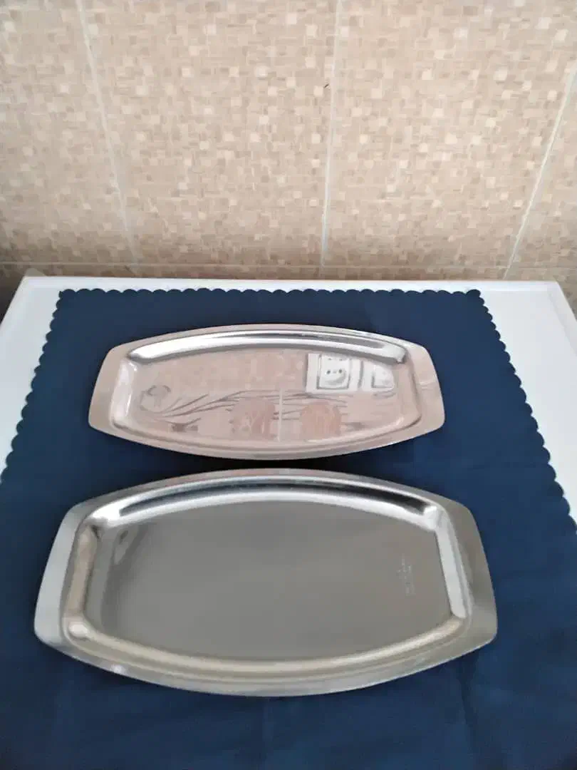 دیس گلسرخی دیس استیل قدیمی|ظروف سرو و پذیرایی|شیراز, جوادیه|دیوار