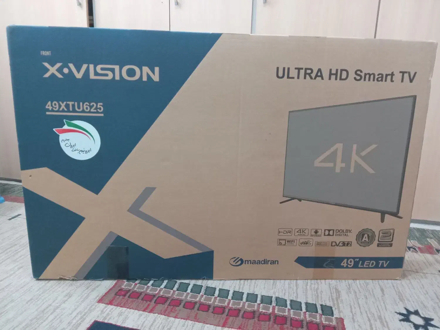تلویزیون ایکس ویژن ۴۹ اینچ باگارانتی ۲۴ ماهه آکبند|تلویزیون و پروژکتور|تهران, شمیراننو|دیوار