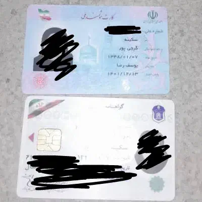 کارت ملی و گواهینامه بنام سکینه گرجی پور|اشیا|اهواز, کارون|دیوار