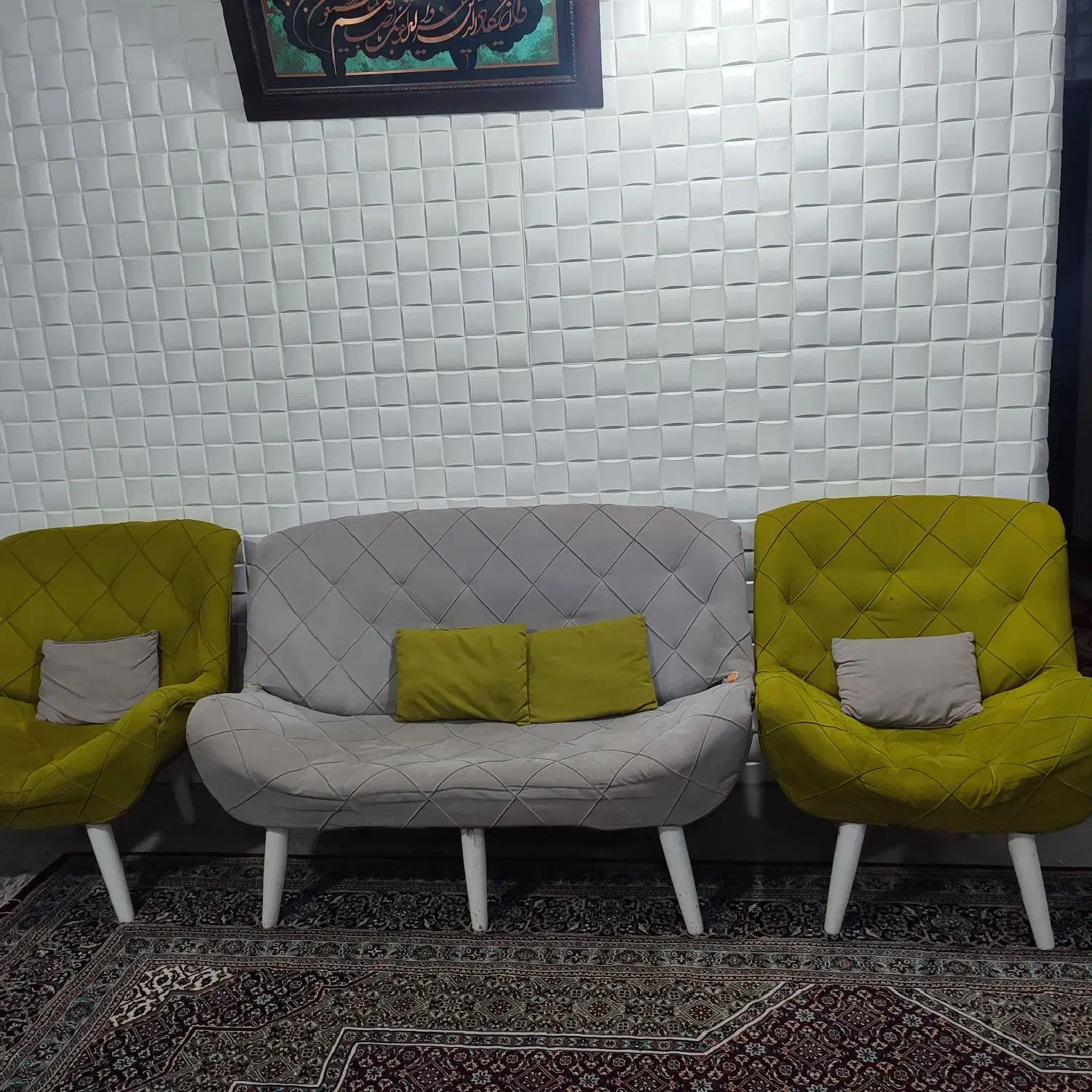 مبلمان9نفره|مبلمان خانگی و میز عسلی|باوی, |دیوار