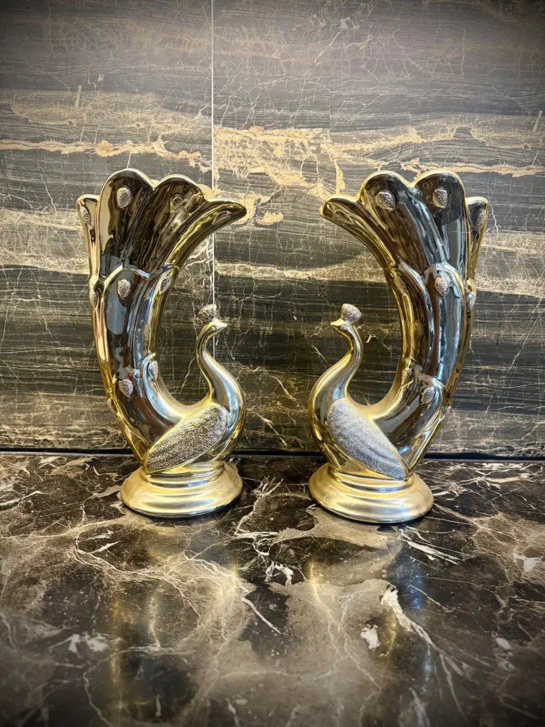 قو طلایی جفت|صنایع دستی و سایر لوازم تزئینی|تربت‌حیدریه, قائم|دیوار