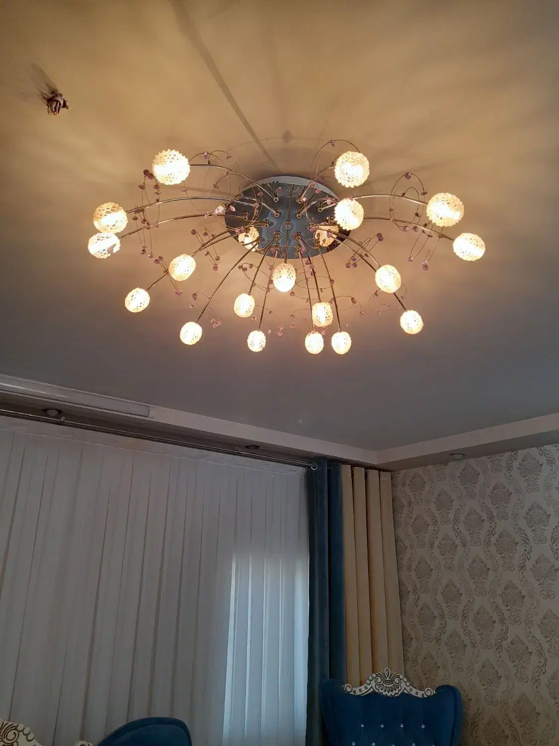 لوستر کنترلی|لوستر و چراغ آویز|یزد, |دیوار