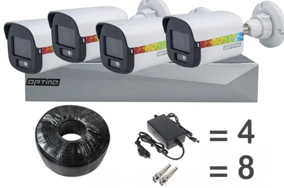 پک کامل دوربین مداربسته فلزی optina باکیفیت|دوربین مداربسته|لاهیجان, بازکیاگوراب|دیوار