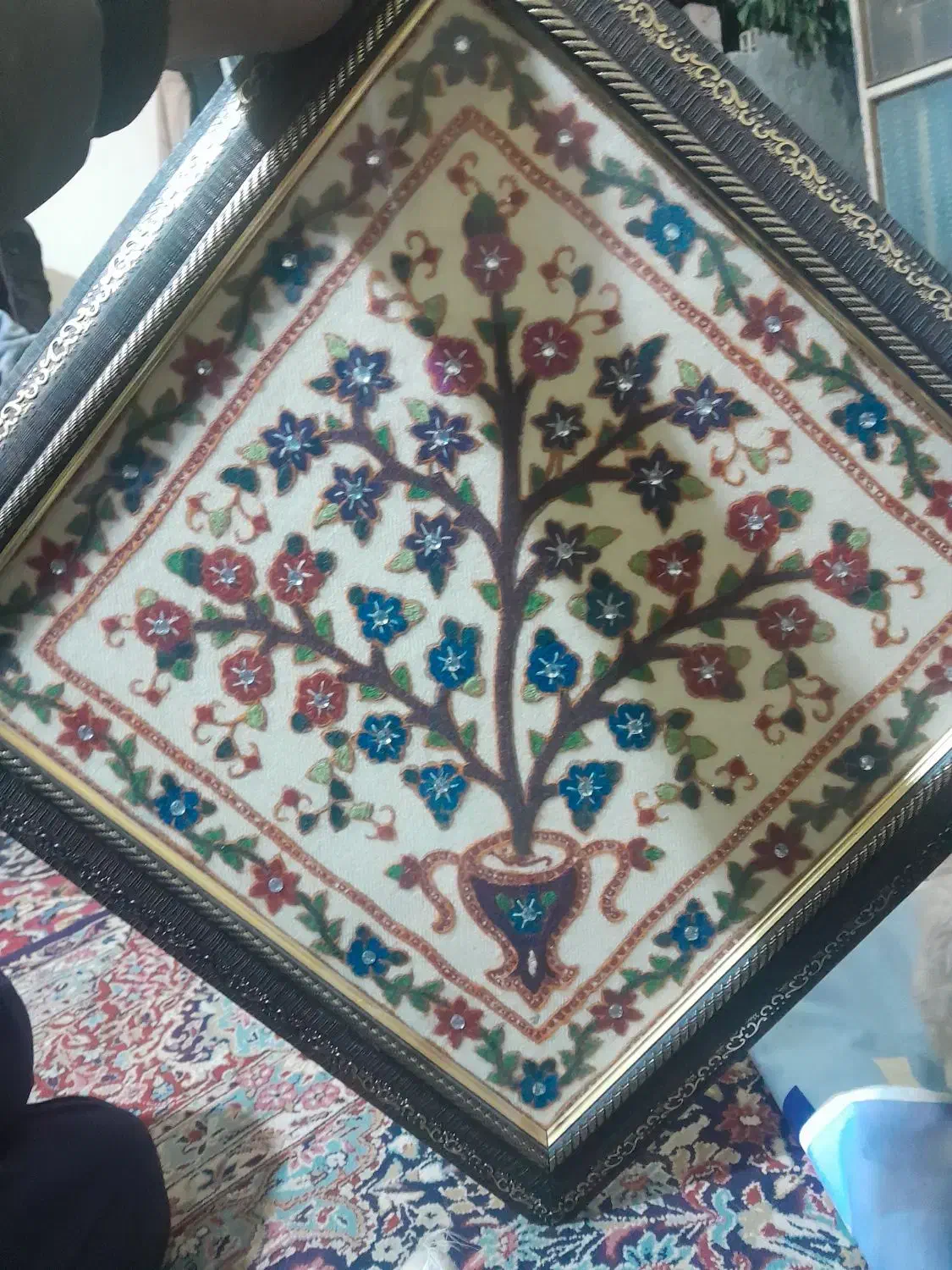 سلام تابلو عکس پته|تابلو فرش|کرمان, |دیوار