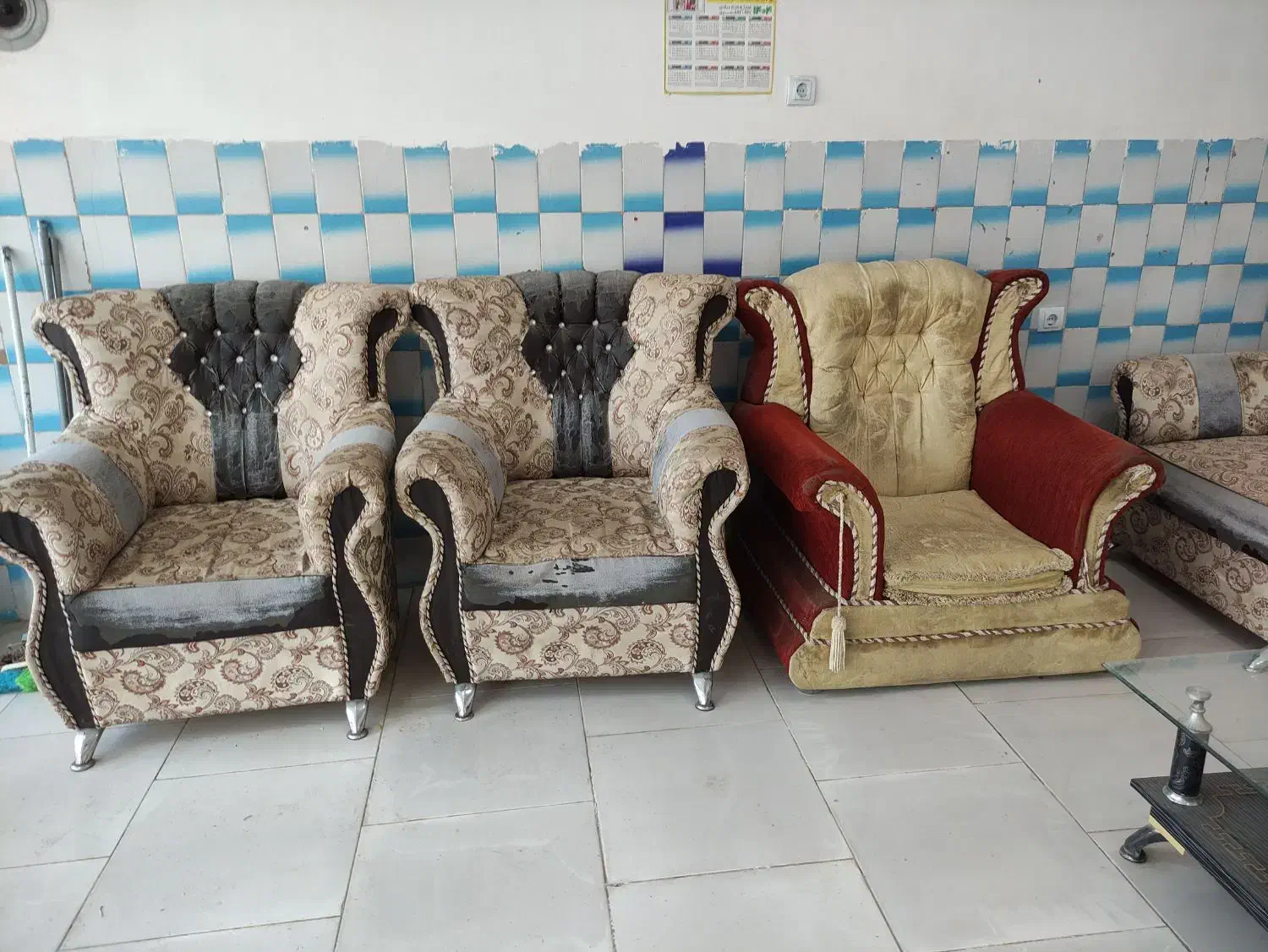 مبل راحتی|مبلمان خانگی و میز عسلی|انزل, |دیوار