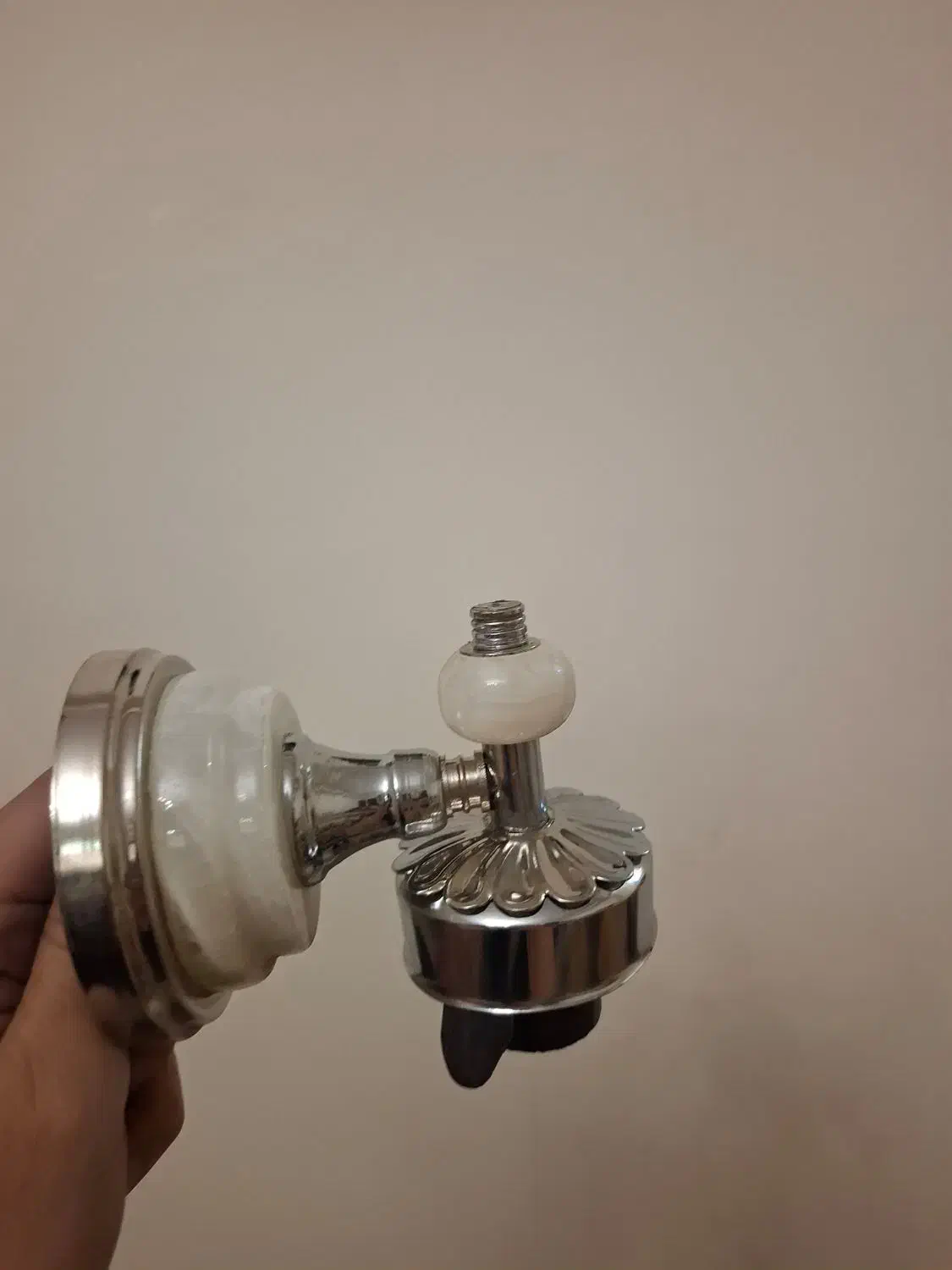 دیوار کوب قدیمی ترکیب استیل و سنگ مرمر|لوستر و چراغ آویز|تهران, منیریه|دیوار