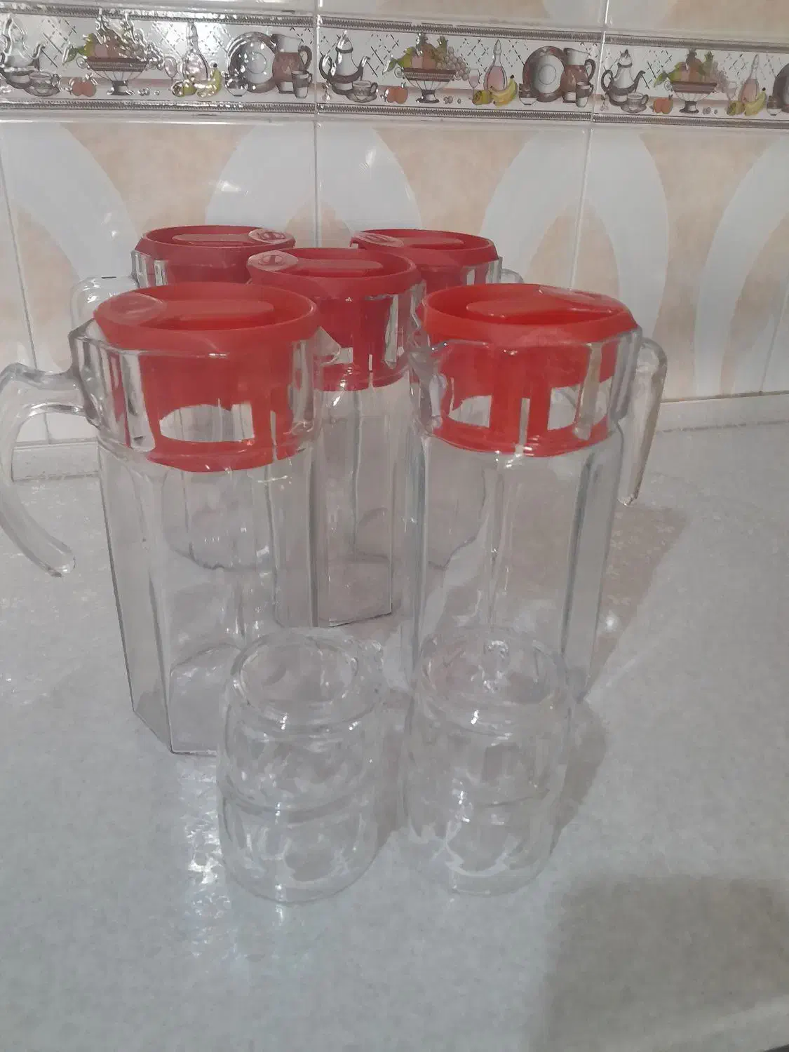 پارچ واستکان|ظروف سرو و پذیرایی|تبریز, |دیوار