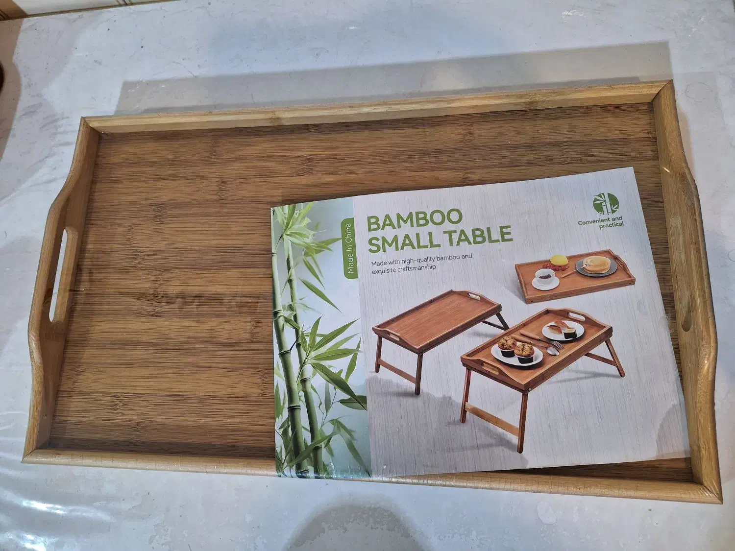 سینی بامبو پایه دار وارداتی|ظروف سرو و پذیرایی|بهبهان, |دیوار