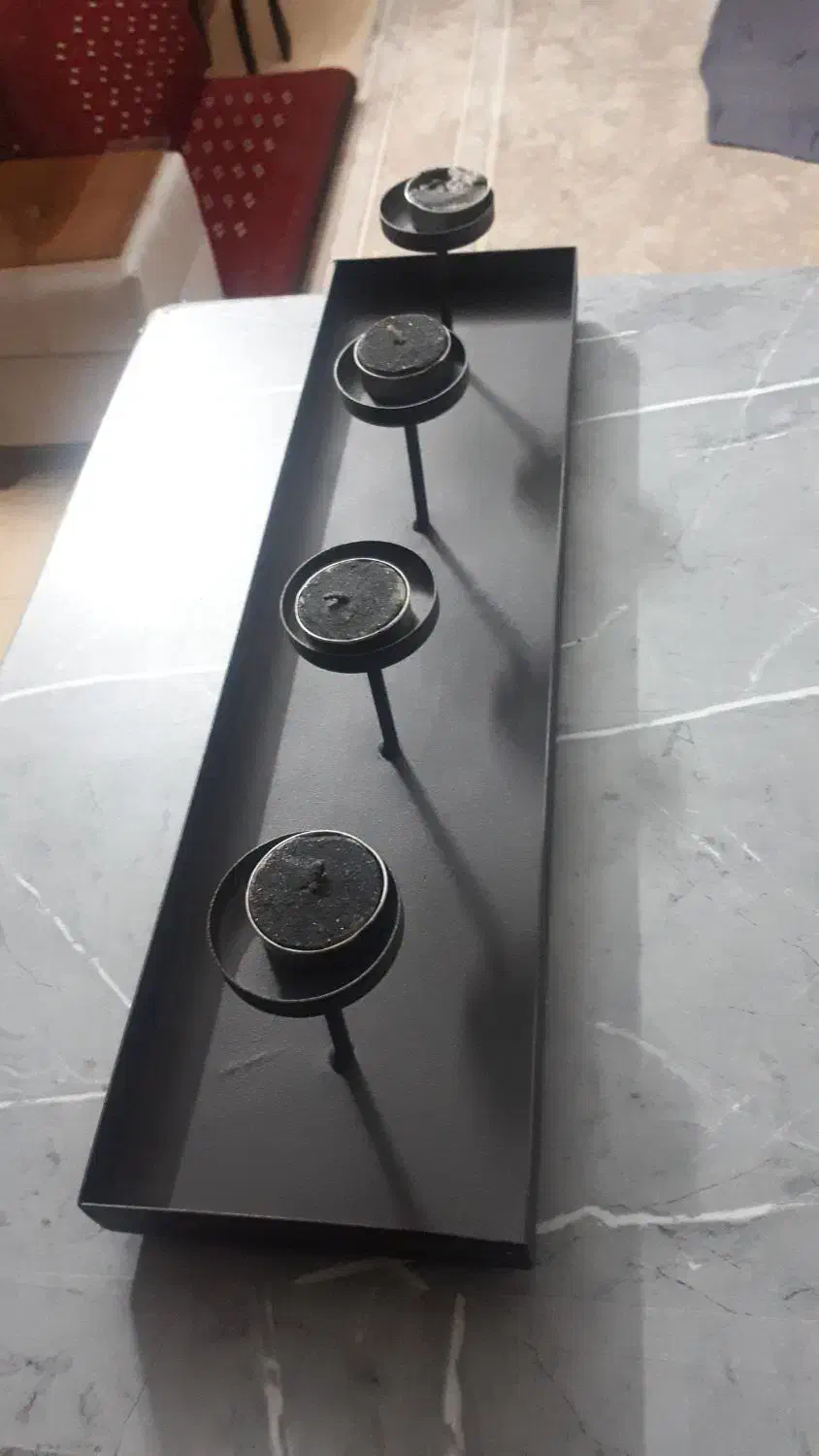 جاشمعی فلزی رنگ مشکی|صنایع دستی و سایر لوازم تزئینی|بجنورد, |دیوار