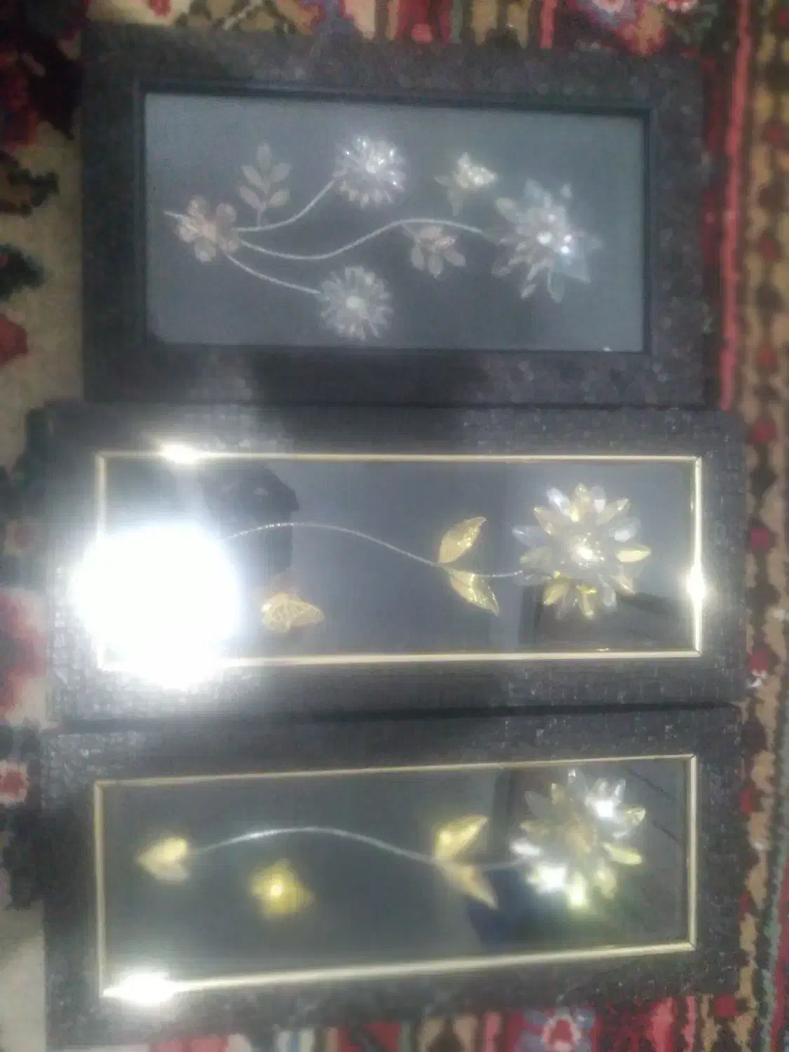 تابلو ۳ عدد گل|تابلو، نقاشی، عکس|تبریز, |دیوار