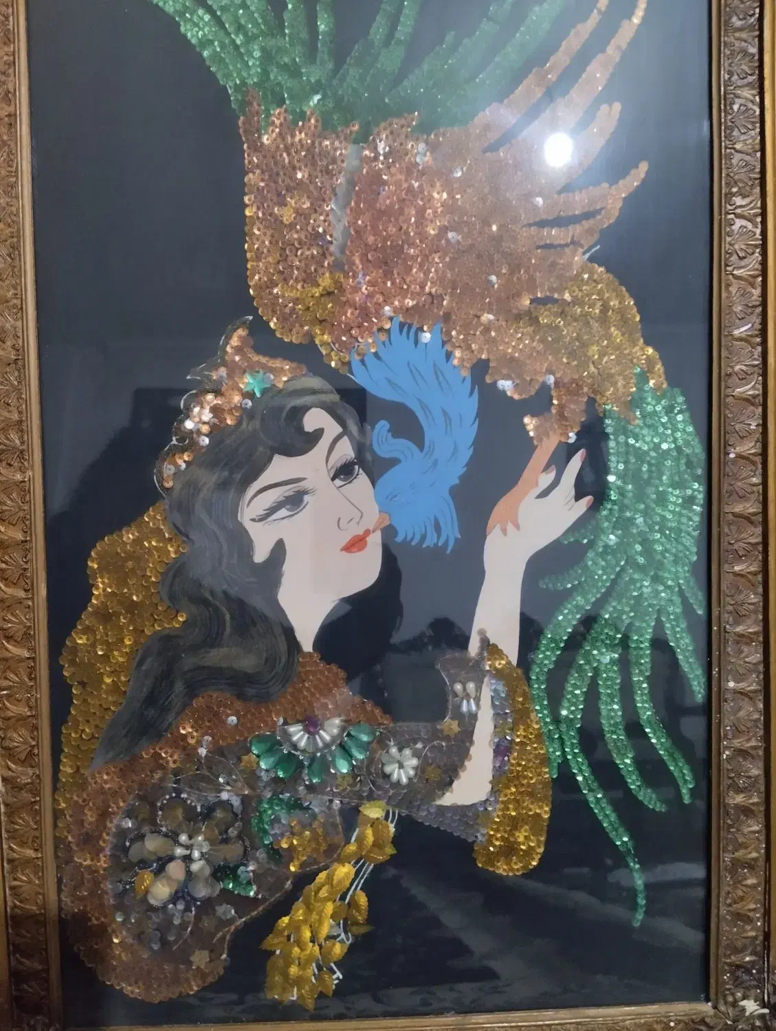 تابلو پولک دوری قدیمی|تابلو، نقاشی، عکس|تبریز, |دیوار