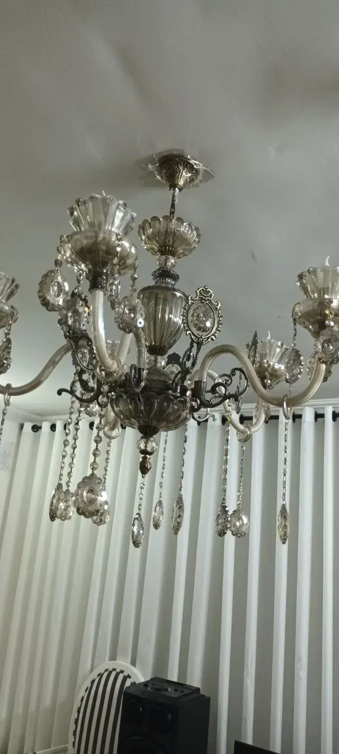 لوسترکلاسیک پنج شاخه|لوستر و چراغ آویز|گلبهار, نوبهار|دیوار