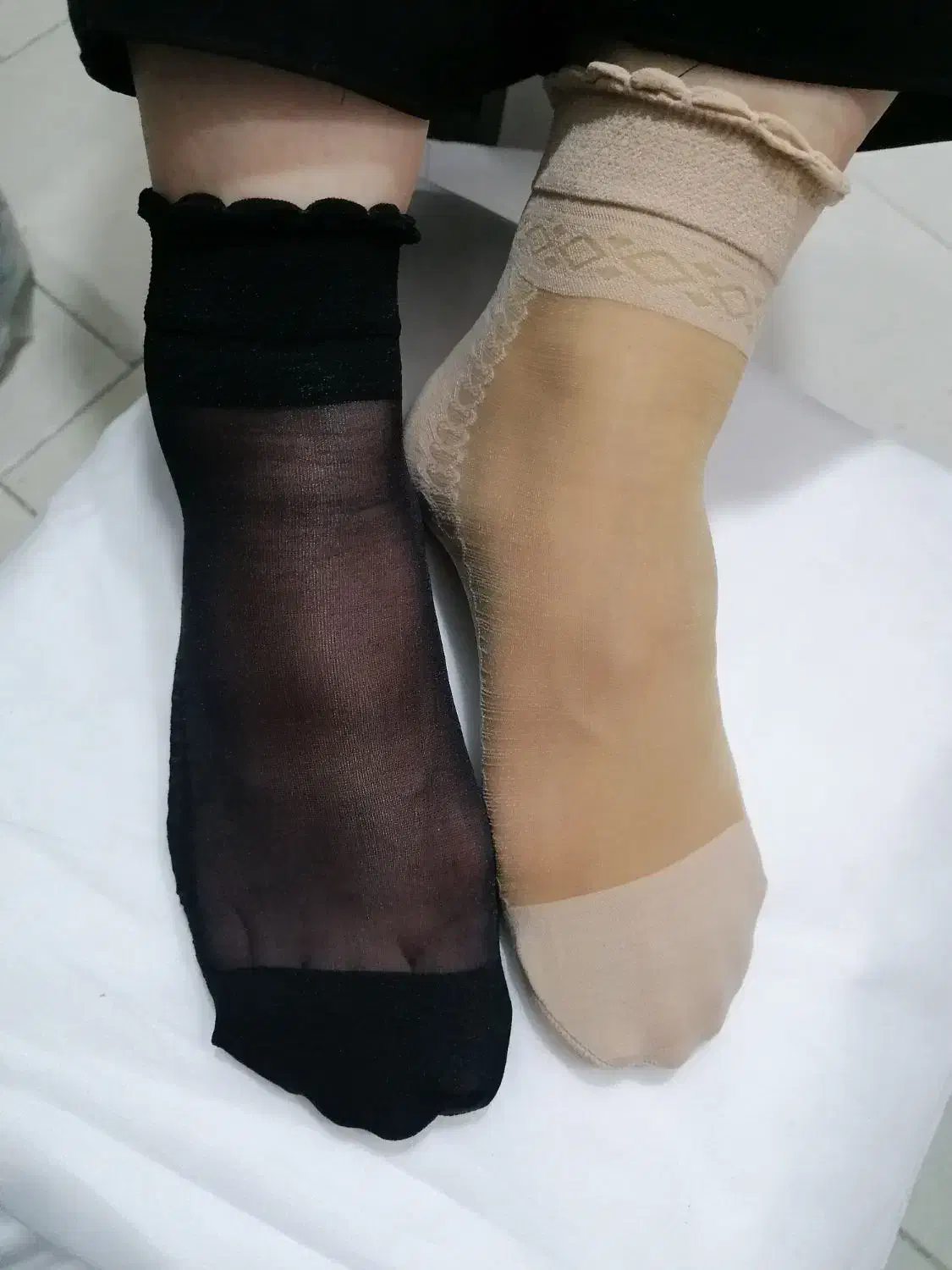 جوراب قایقی شیشه ای زنانه کفی ضخیم کیفیت اعلا|لباس|مشهد, سرافرازان|دیوار