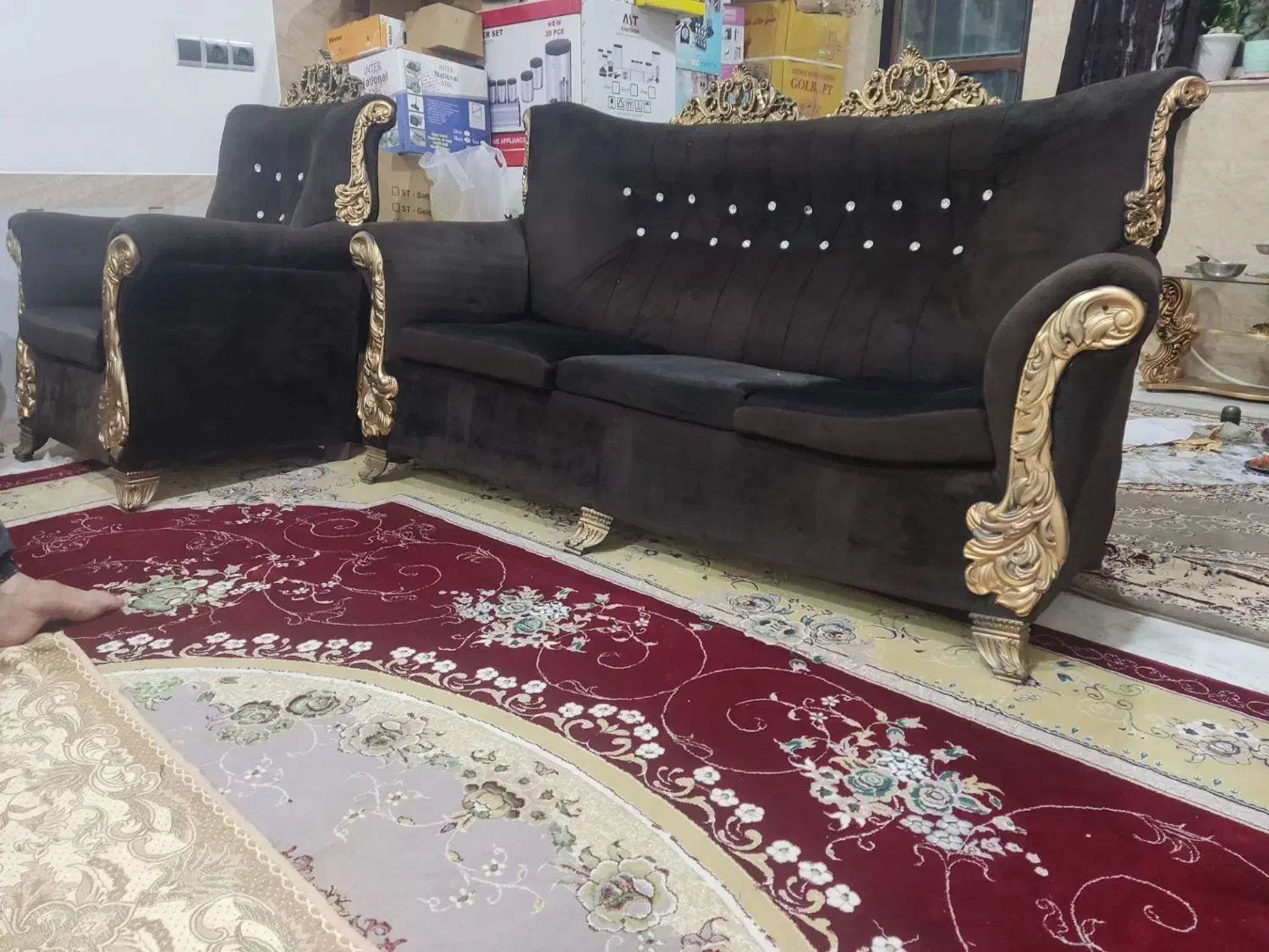 مبلمان ۷ نفره|مبلمان خانگی و میز عسلی|نورآباد, |دیوار