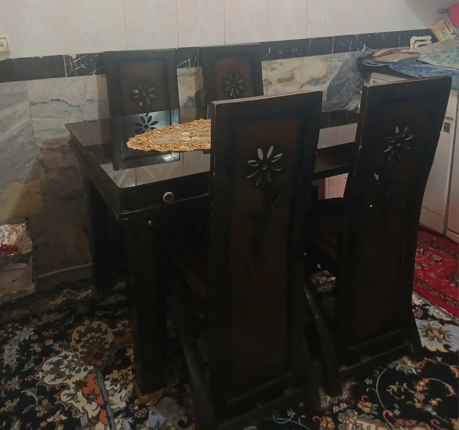 میز ناهارخوری|میز و صندلی غذاخوری|ایلام, |دیوار