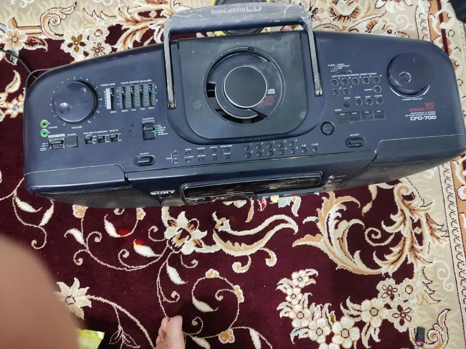 رادیو ضبط سونی ژاپن قدیمی فلش و بلوتوث|سیستم صوتی خانگی|سبزوار, نواب صفوی|دیوار