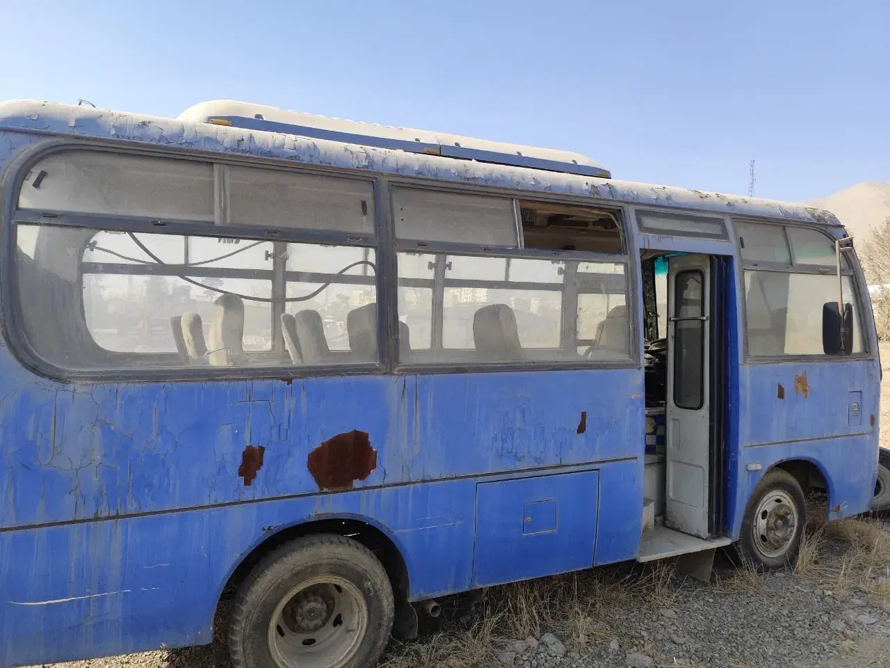 مینی بوس مهسان ابی رنگ|خودرو سنگین|گرمدره, |دیوار