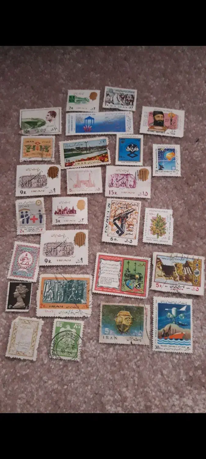 فروش تمبر قدیمی و سیخک و استند و طوری|کلکسیون سکه، تمبر، اسکناس|شیراز, احمدآباد|دیوار