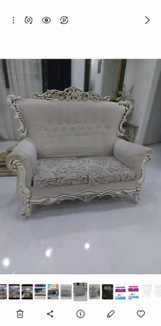 مبل ۷ نفره  تاج دار سلطنتی با میز وسط و دو عسلی|مبلمان خانگی و میز عسلی|فردیس, فردیس|دیوار