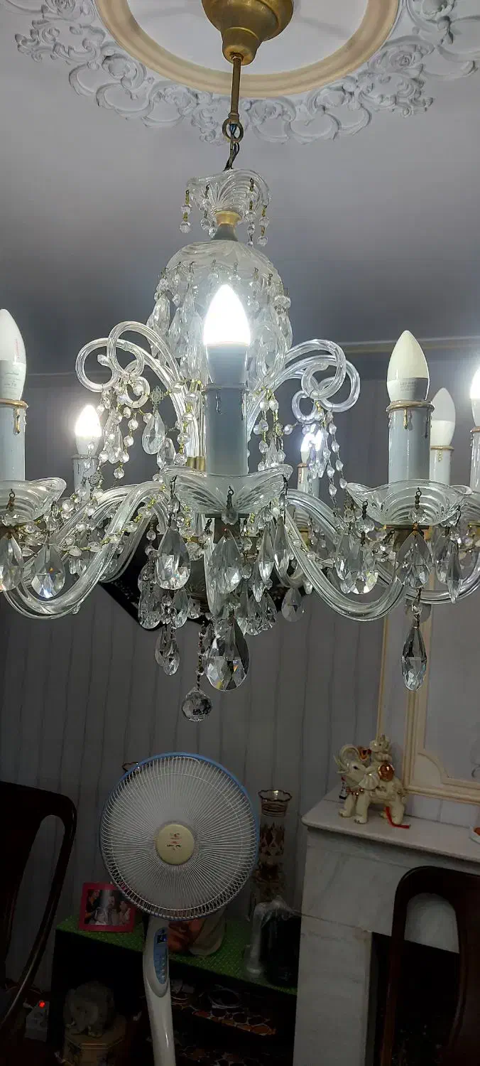 لوستر کریستال چک.|لوستر و چراغ آویز|تهران, خواجه نظام الملک|دیوار