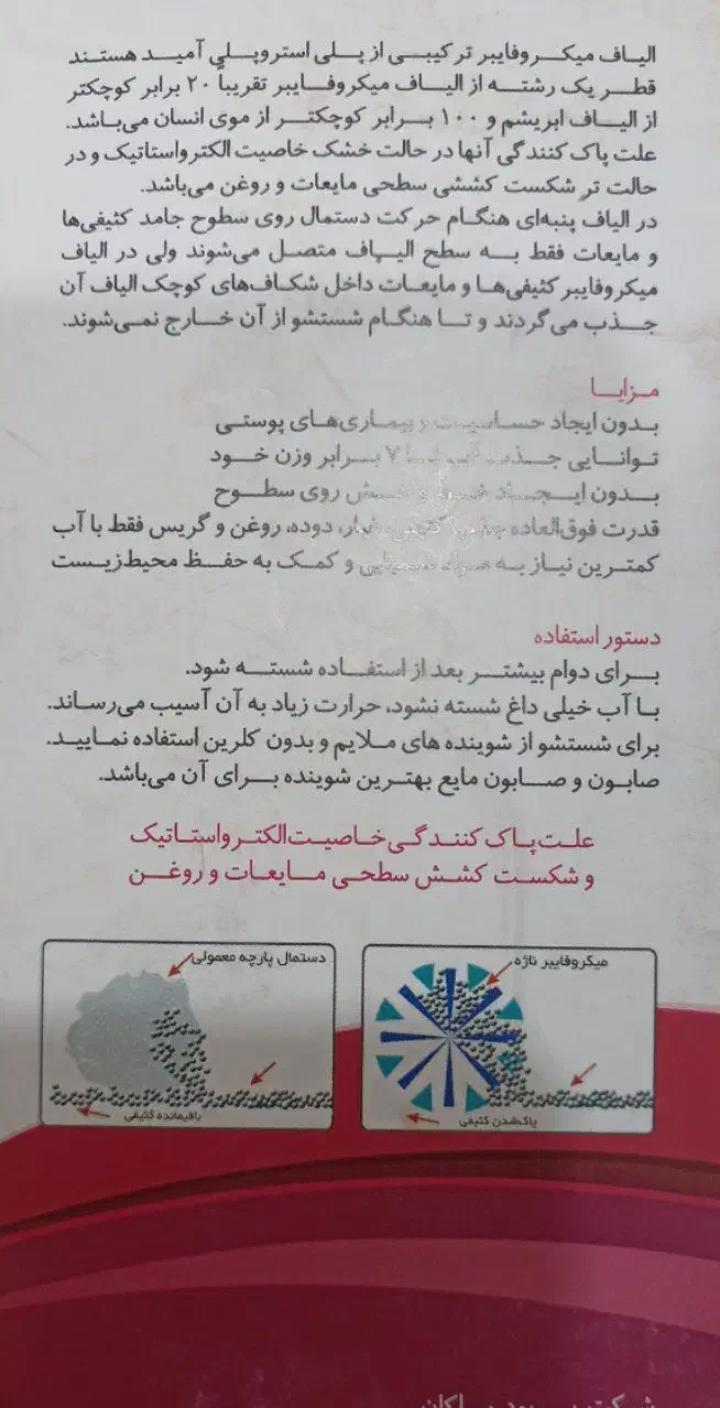 دستمال میکروفایبر|لوازم نظافت|بانه, |دیوار