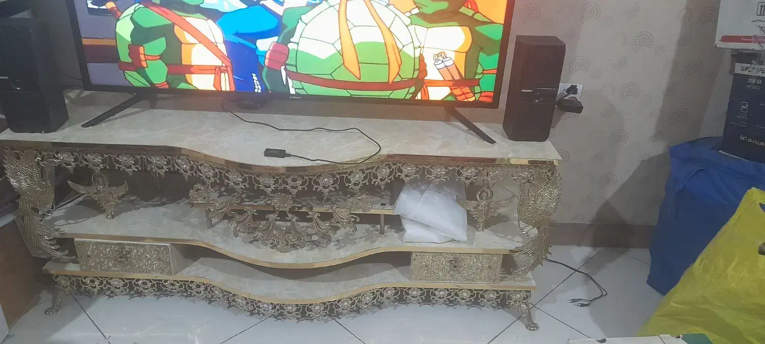 میز تلویزیون  برنز برنجی ال ای دی ال سی دی|میز تلویزیون|تهران, خاک سفید|دیوار