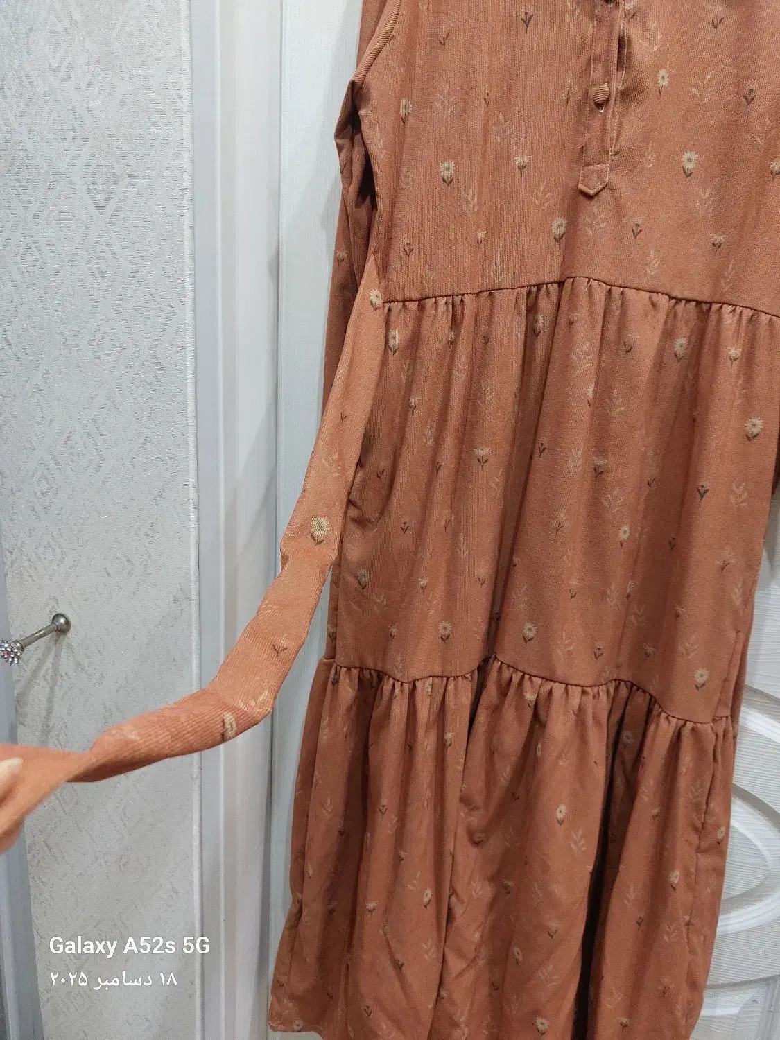 پیراهن مخمل کبریتی بلند|لباس|تهران, شهرآرا|دیوار