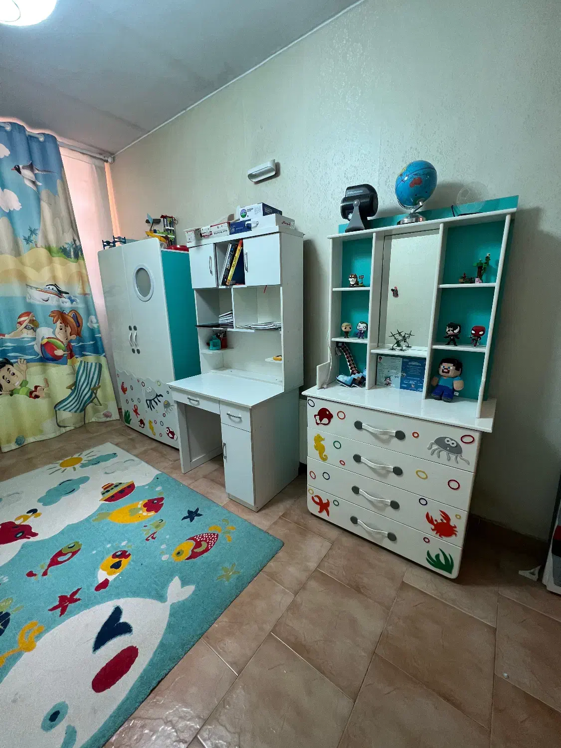 ست کامل سرویس خواب کودک نوجوان ترکیه کاپلونبا|تخت و سرویس خواب|کرج, گوهردشت|دیوار