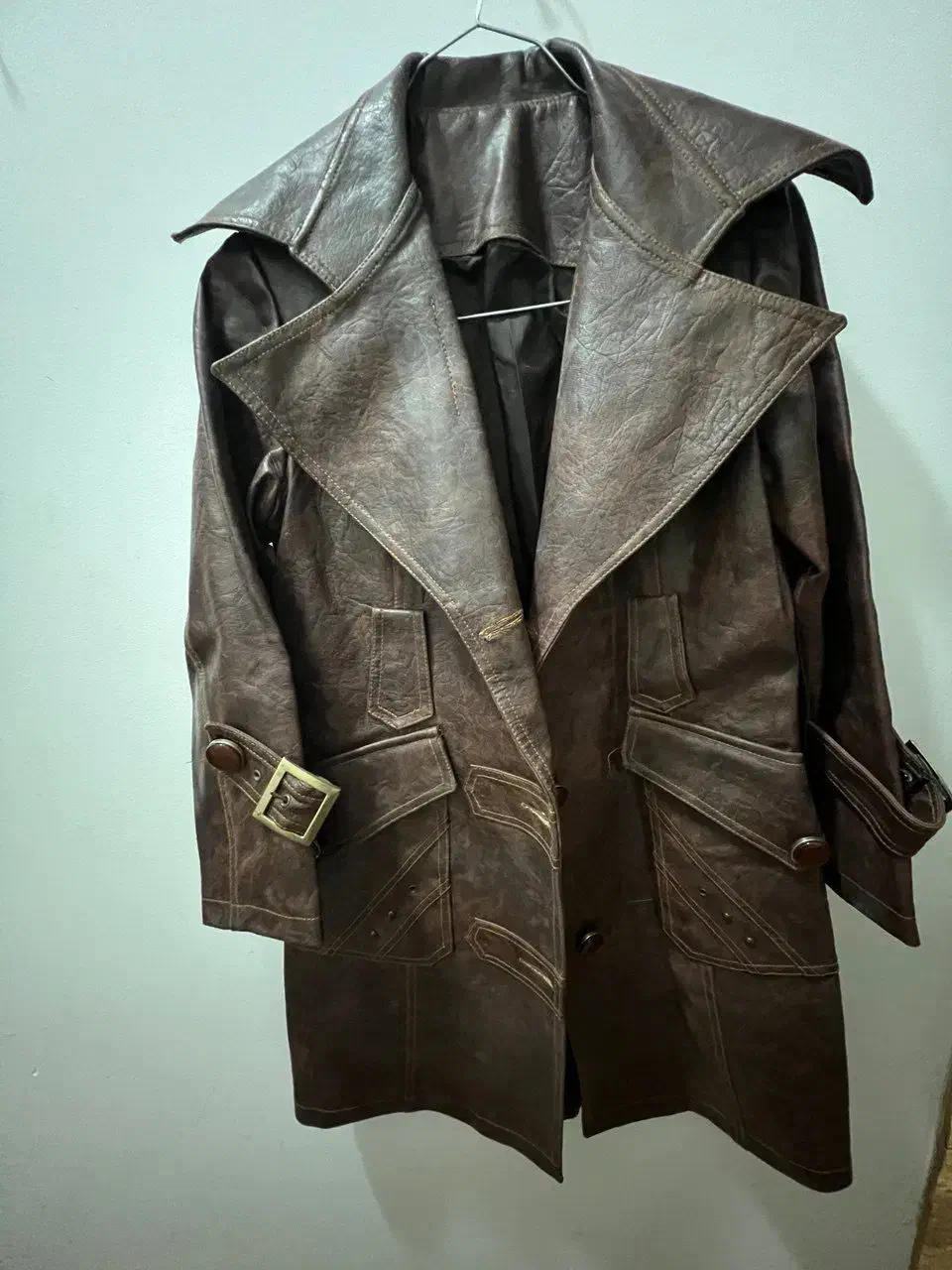 کاپشن چرم قهوه ای شیک|لباس|آمل, |دیوار