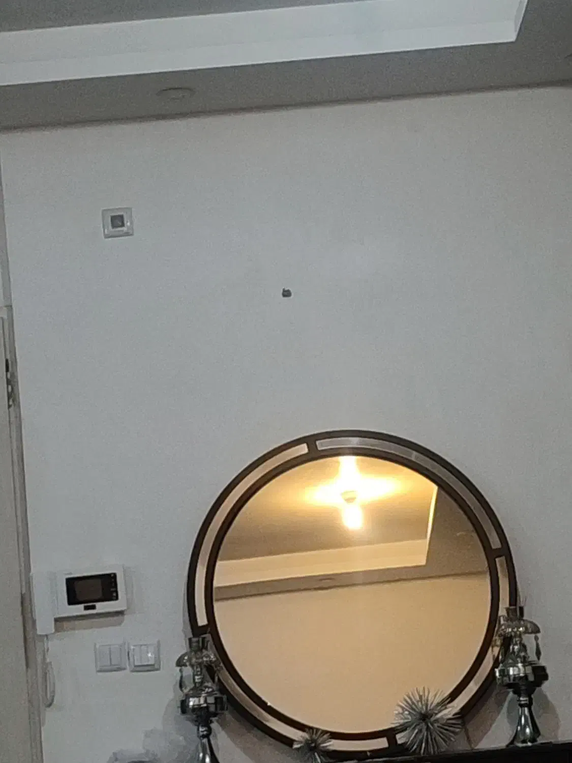 آینه گرد مشکی نقره ای|آینه|شهرکرد, |دیوار