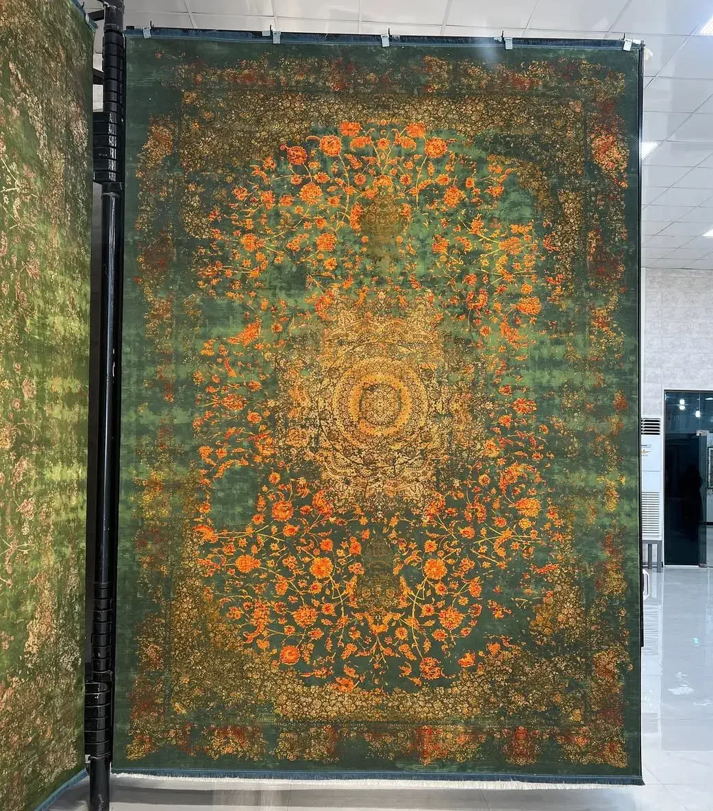 فرش سبز سیزان نمای باجلوه اصیل ایرانی|فرش|بوشهر, |دیوار