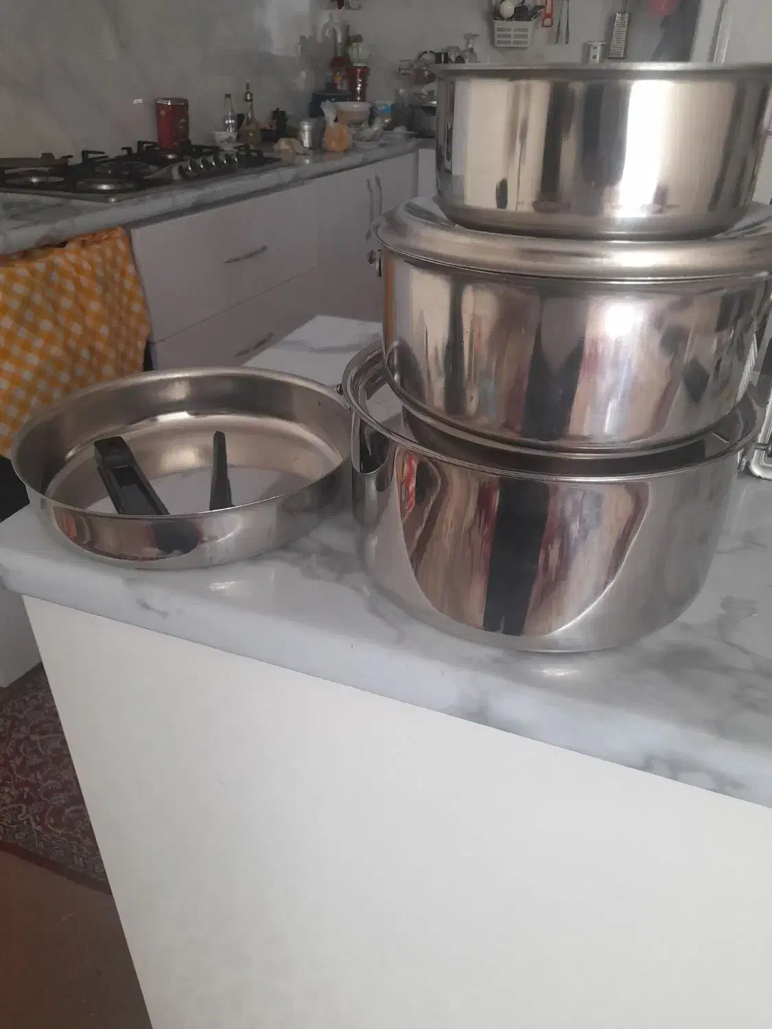 سلام ست استیل  کوچک|ظروف سرو و پذیرایی|شهرکرد, |دیوار