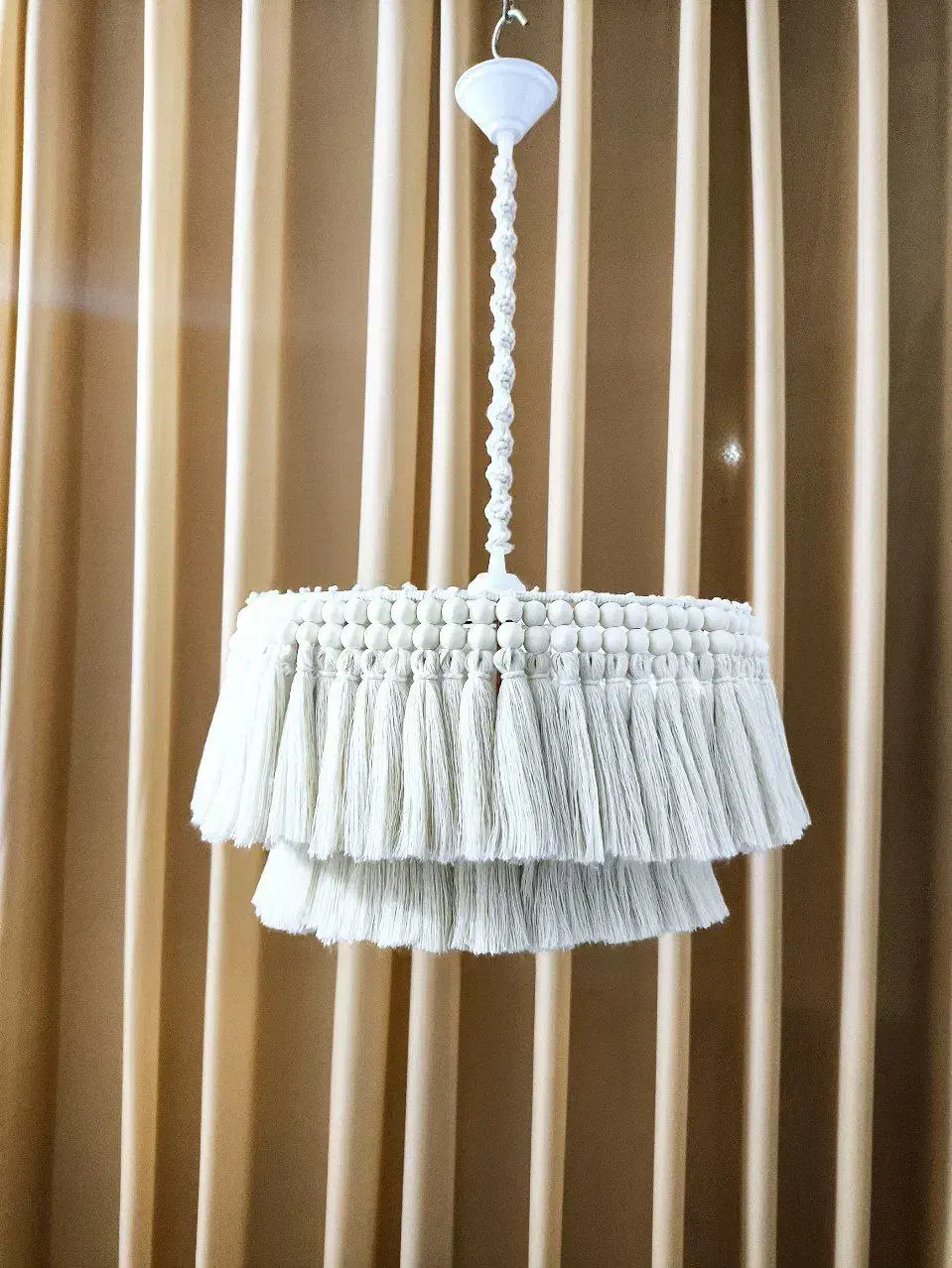 لوستر مکرومه / لوستر رافیا|چراغ خواب و آباژور|مشهد, توس (بلوار توس)|دیوار