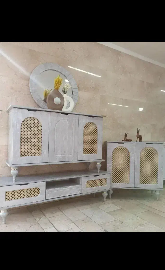 آینه.کنسول گنبدی|بوفه، ویترین، کنسول|کرج, ساسانی (قلمستان)|دیوار