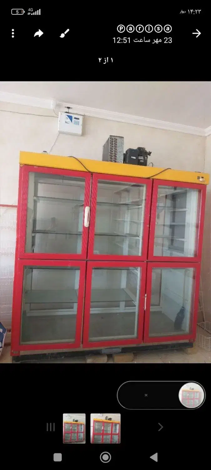 یخچال ایستاده ۶درب موتورفرانسوی پلمپ دوطرف شیشه|فروشگاه و مغازه|خرم‌آباد, |دیوار