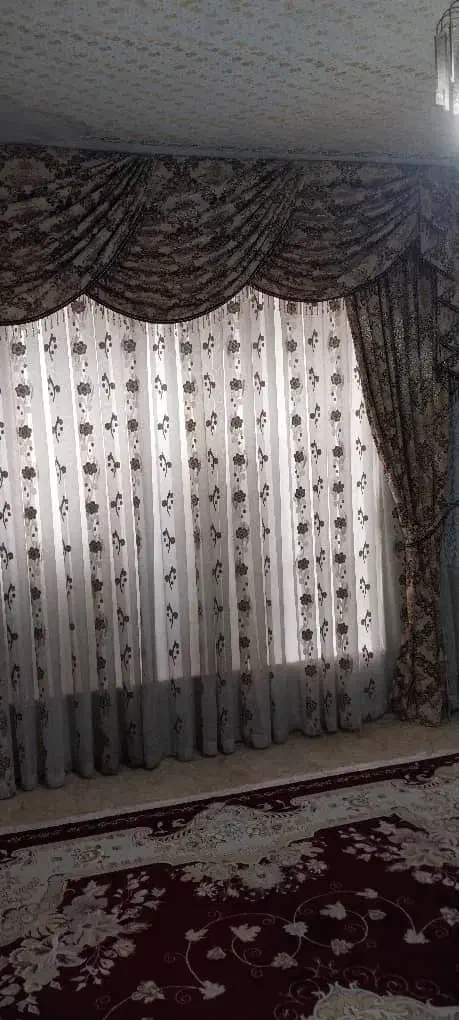 پرده تشریفاتی منزل ۲ عدد|پرده، رانر، رومیزی|شیراز, گلکوب|دیوار