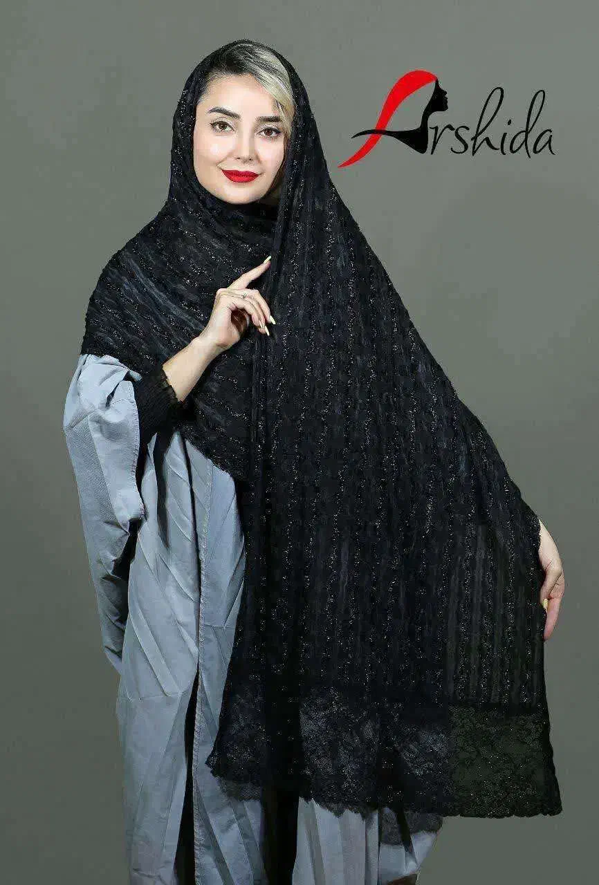 روسری/شال مهمانی لاکچری، مدل نگین کوبی|لباس|اشنویه, |دیوار