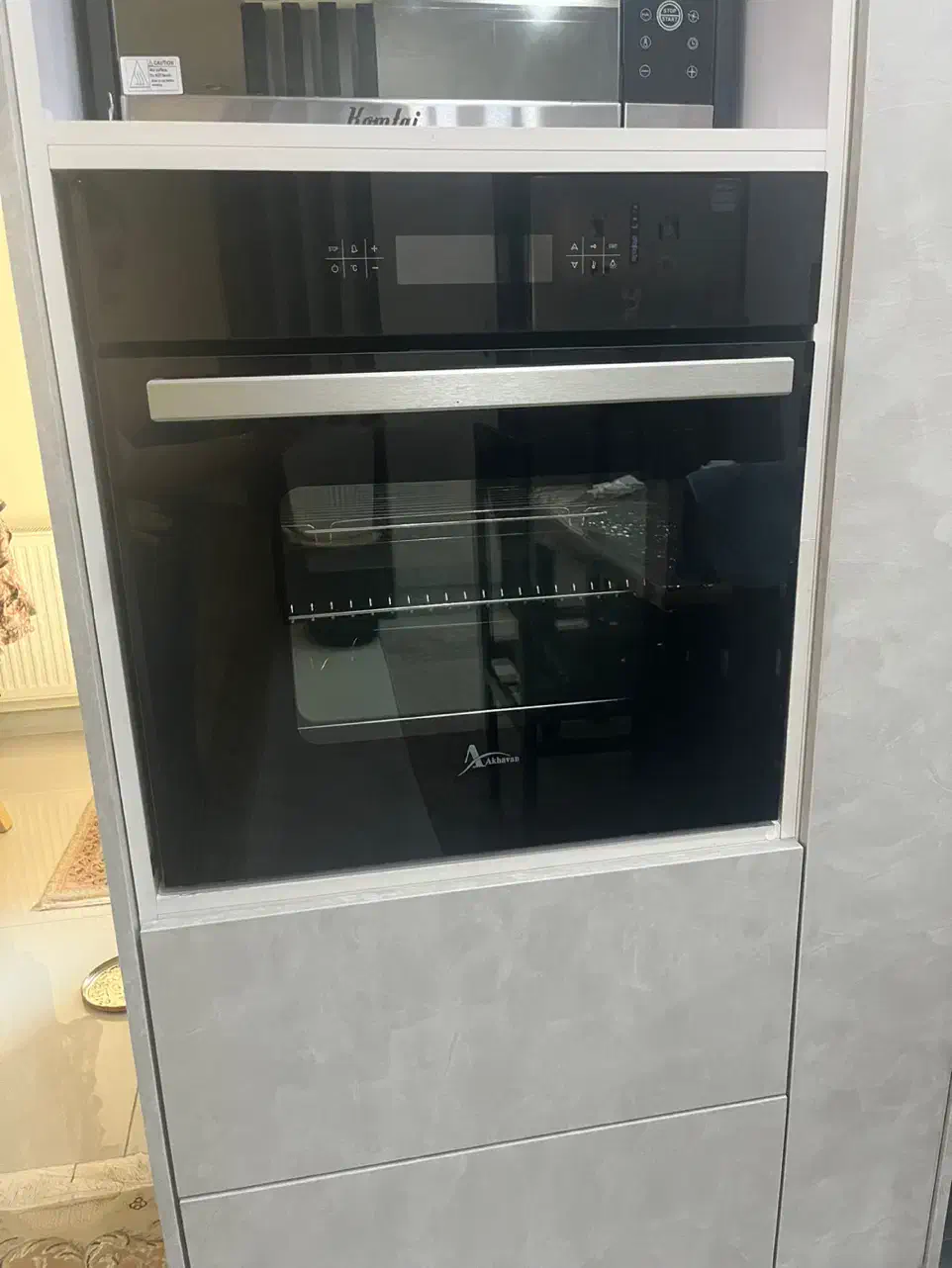 فر توکار برقی کد F20 اخوان تمام لمسی|اجاق گاز و لوازم برقی پختوپز|پرند, فاز ۱|دیوار