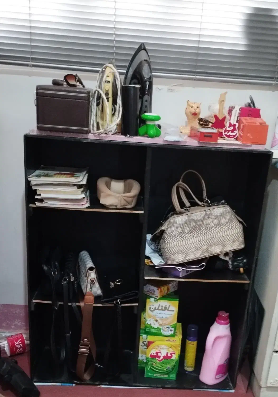 قفسه.کتابخانه|کتابخانه، شلف، قفسه‌های دیواری|خرم‌آباد, |دیوار