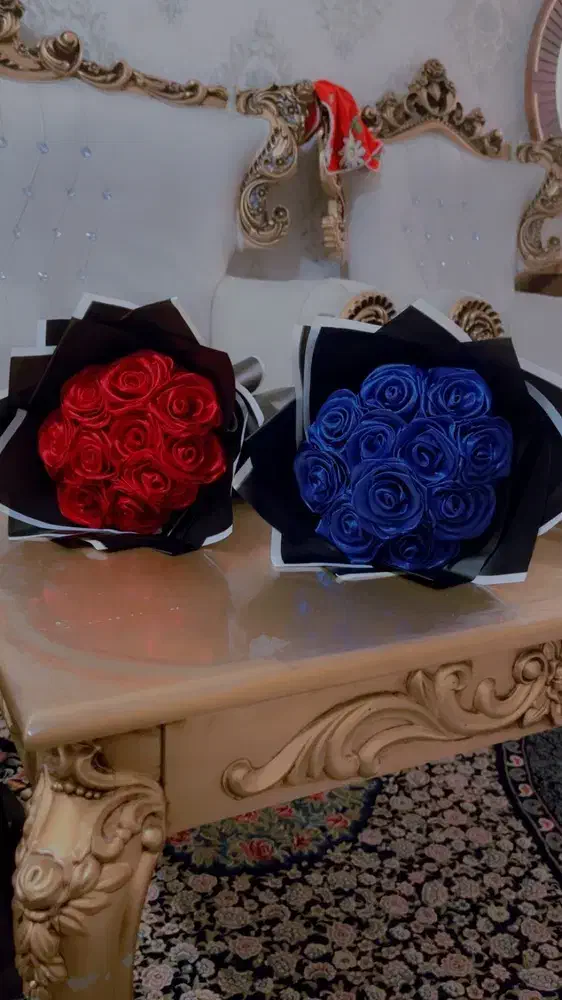 گل ربانی آماده|گل مصنوعی|خرم‌آباد, |دیوار