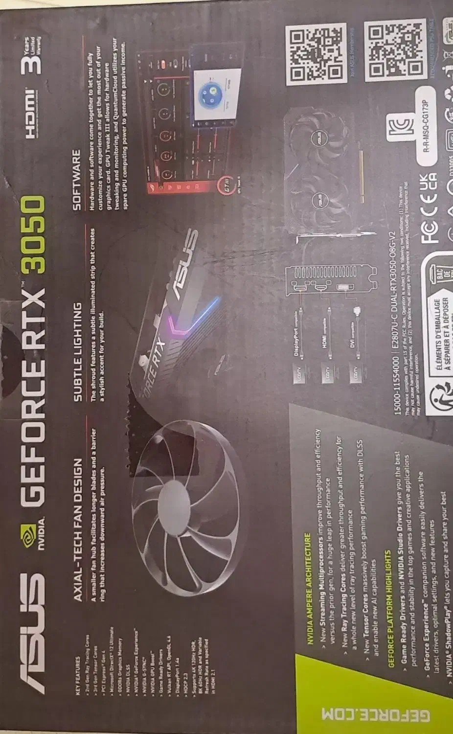 گرافیک ایسوس Dual RTX 3050 OC حافظه 8 گیگابایت|قطعات و لوازم جانبی رایانه|تهران, امانیه|دیوار