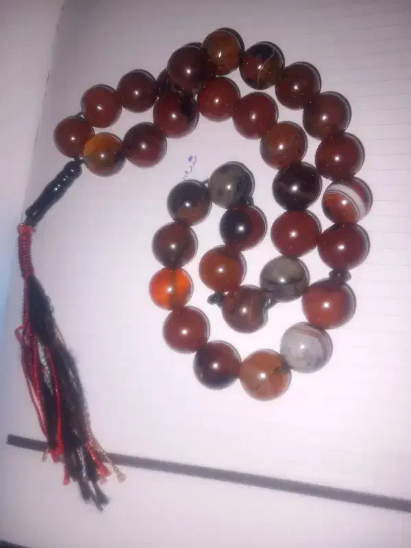 تسبیحدوپه ددرشت عقیق اصل.  اثصل دونه درشت|جواهرات|رفسنجان, |دیوار