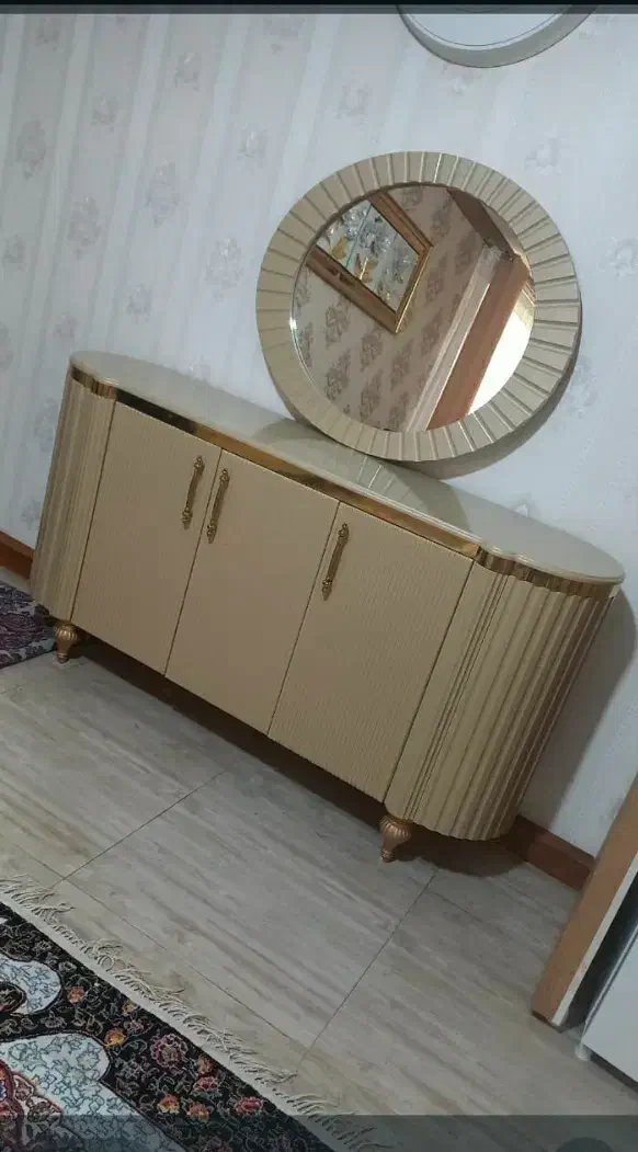 آینه کنسول و میز تلوزیون مدل خم|بوفه، ویترین، کنسول|خوی, |دیوار