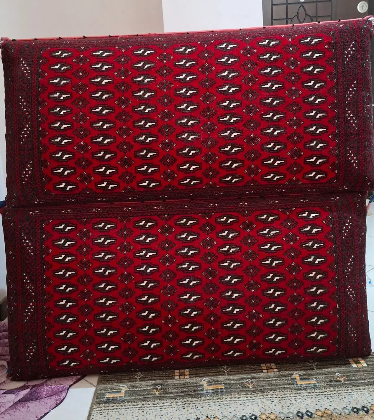 دو عدد پشتی سنتی طرح ترکمن خوشرنگ و ریز نقش|پشتی|مشهد, الهیه|دیوار