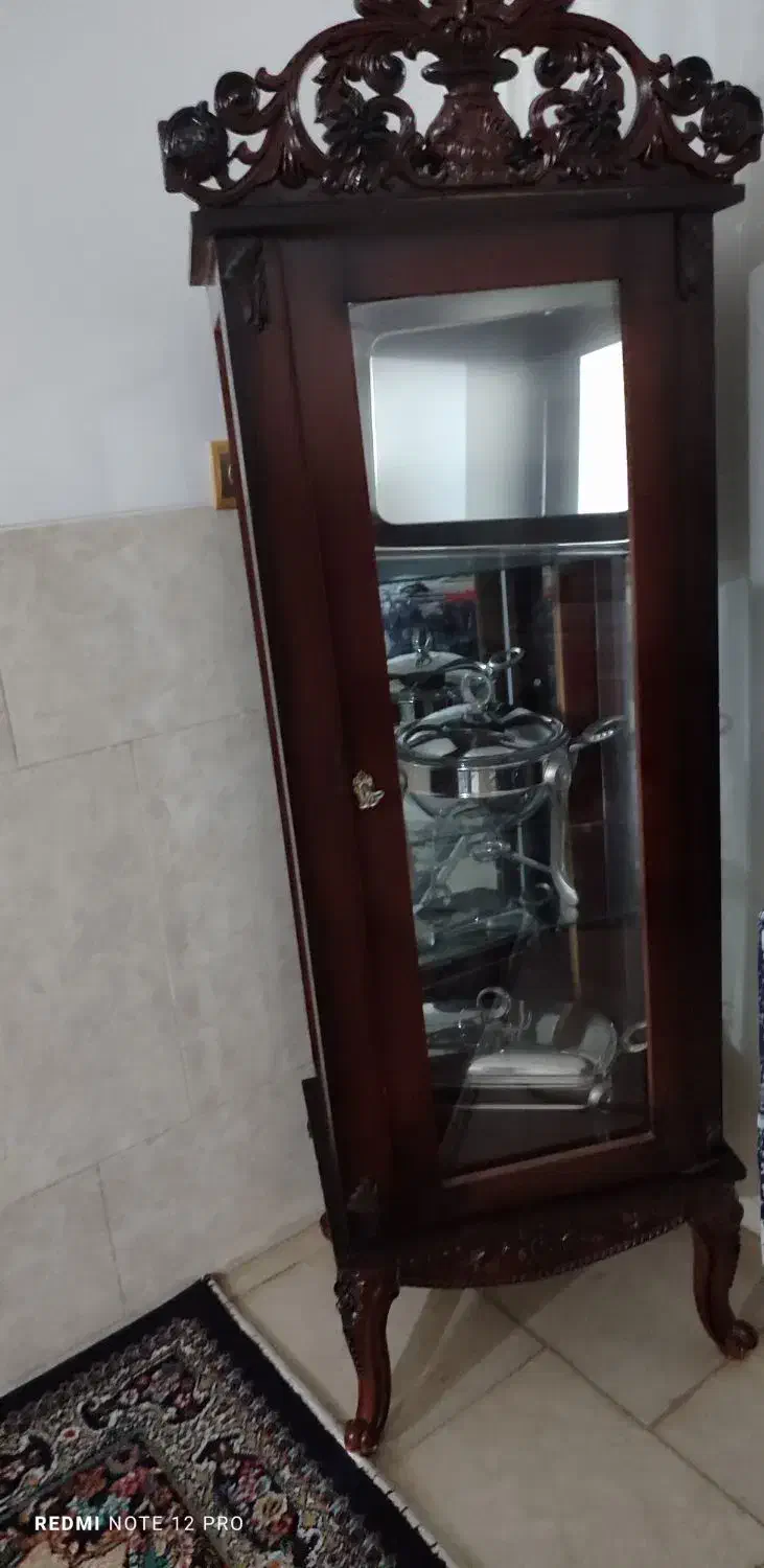 بوفه چوبی|بوفه، ویترین، کنسول|اشکذر, |دیوار