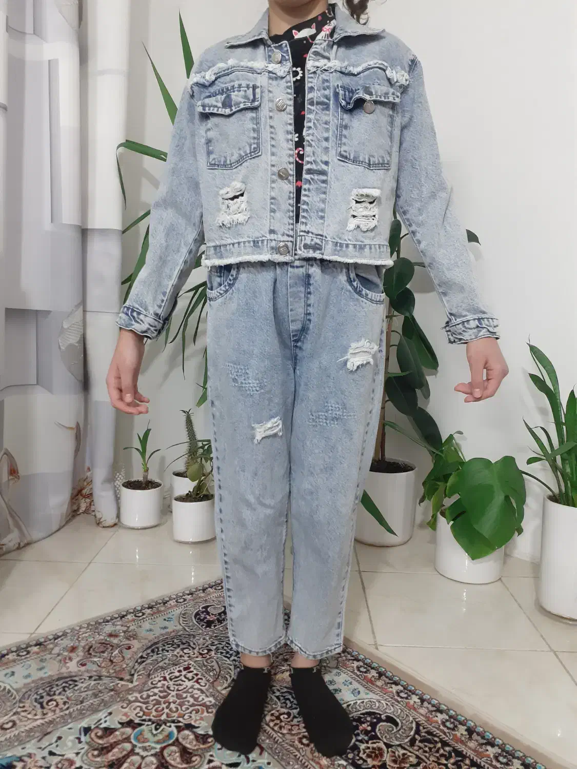 کت وشلوار لی دخترانه|کفش و لباس بچه|بومهن, |دیوار