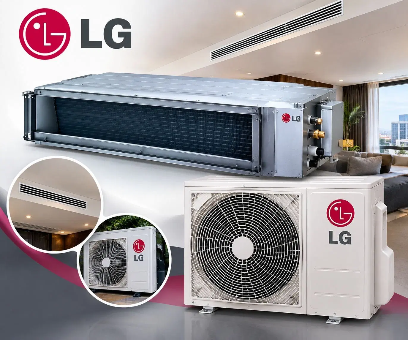 داکت الجی LG فروش و نصب|کولر گازی و فنکوئل|تهران, فاطمی|دیوار