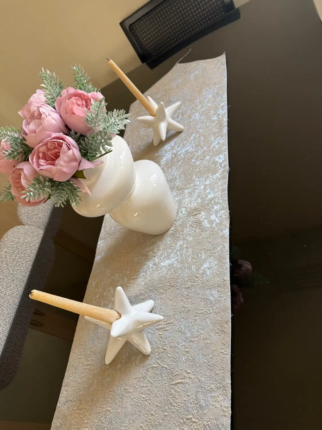 گلدان و دوعدد شمعدان پینترسی|صنایع دستی و سایر لوازم تزئینی|تهران, وحیدیه|دیوار